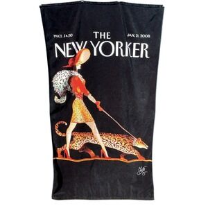The New Yorker  Beach Towel On The Prowl Jan 21 2008 Magazine Cover 40"X70" Rare